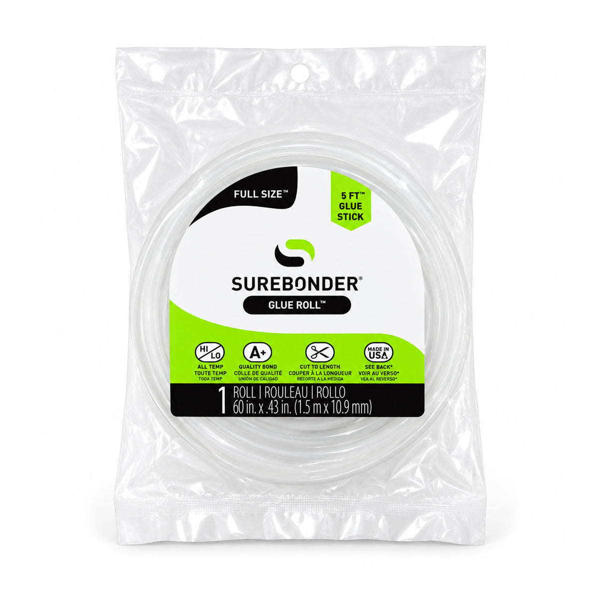 Clear Stik 60" Full Size All Purpose Hot Glue Roll