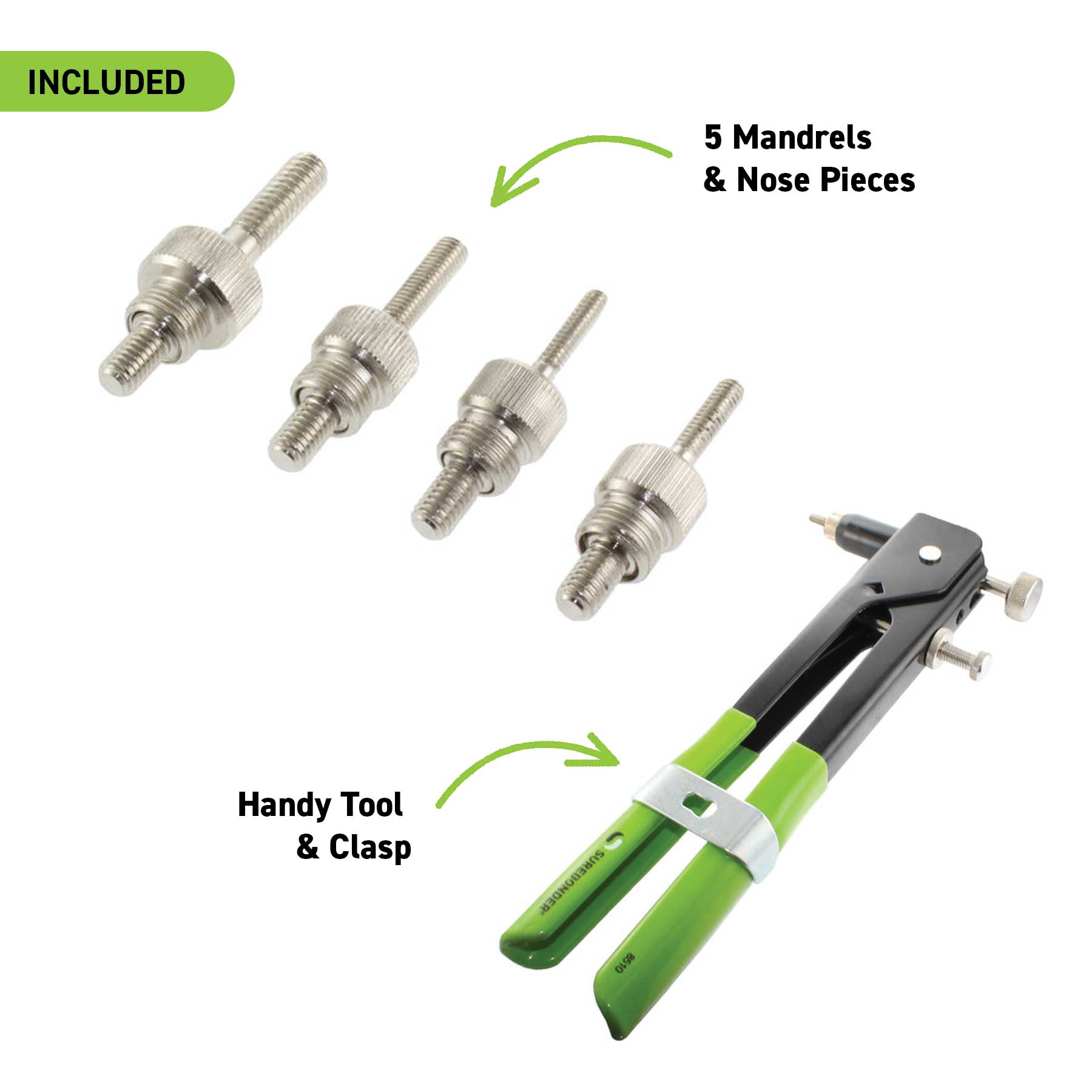 Threaded Rivet Nut Setter Tool – For 6-32 to 1/4-20 Inserts