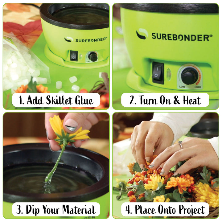 How to use Surebonder's Electric Hot Glue Skillet With Adjustable Temperature