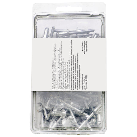 1/4" x 1/4" Aluminum Blind Rivets - 100 Count