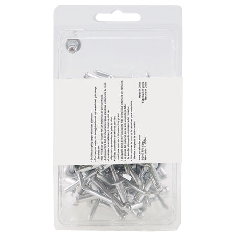 1/4" x 3/8" Aluminum Blind Rivets - 100 Count