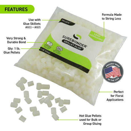 Skillet Hot Glue Cube Pellets, 1 lb (B-2001) - Surebonder