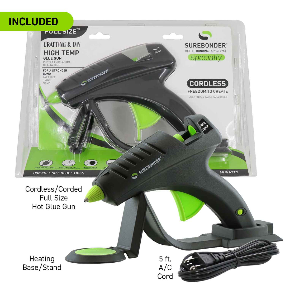 CLEVAST Full Size Hot Glue Gun, with 60/100W Dual Power and 20 Glue St