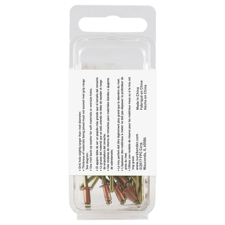 1/8" x 1/8" Copper Rivets - 25 Count