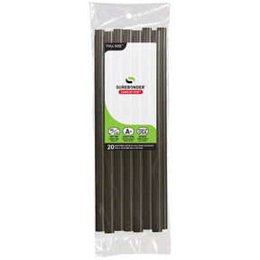 Cosplay Black Hot Glue Sticks For High & Low Temperatures, Full Size 10" - 20 Pack