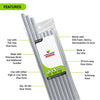 Cosplay Silver Hot Glue Sticks For High & Low Temperatures, Full Size 10" - 20 Pack - Surebonder