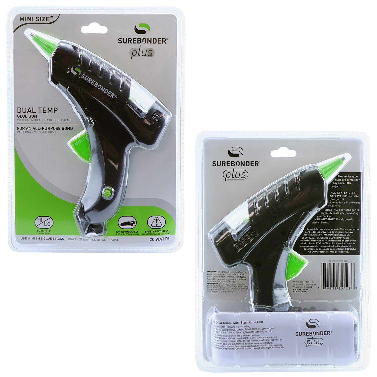 20W Dual Temperature Mini Size Hot Glue Gun, DT-200F | Surebonder