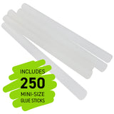 Clear Stik 4" Mini Size All Purpose Hot Glue Sticks - 250 Pack