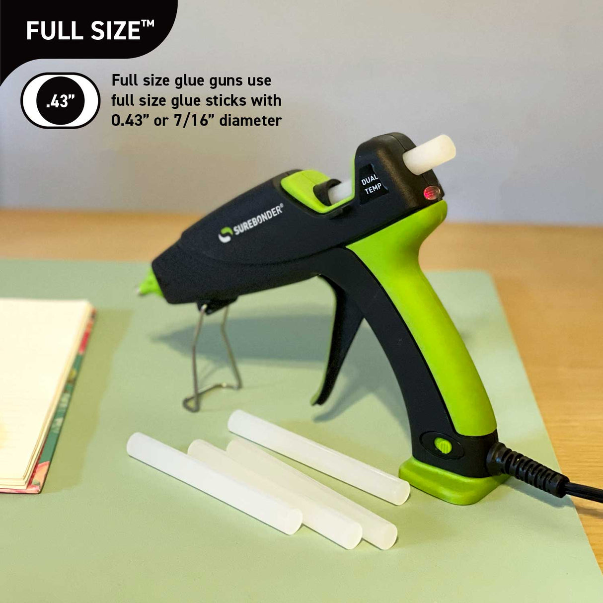 DT-360F 60W Dual Temperature Full Size Hot Glue Gun with Auto Shut-Off