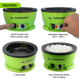 Electric Hot Glue Skillet With Adjustable Temperature Features