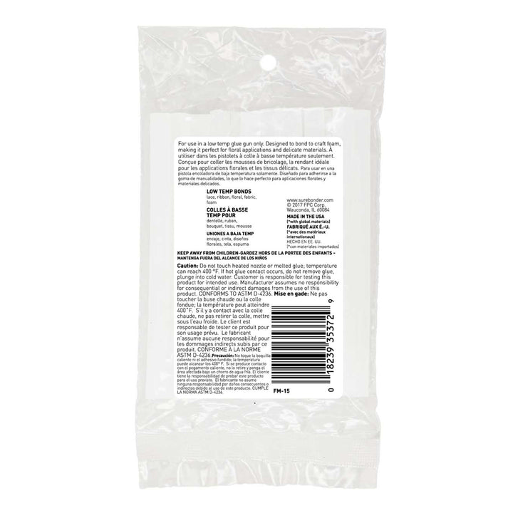 Foam Stik 4" Mini Size Hot Glue Sticks - 15 Pack