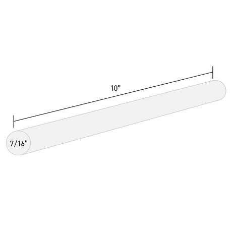 701R10 Fast Set Packaging Hot Melt Glue Sticks - 7/16" x 10" | 25 lb box