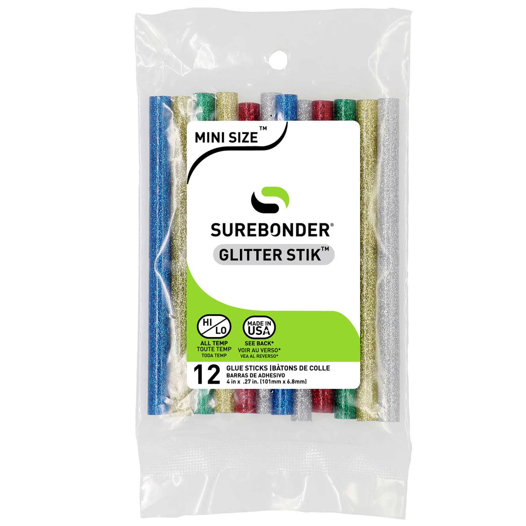 Bright Green Hot Glue Sticks Mini Size - 4 inch - 12 Pack