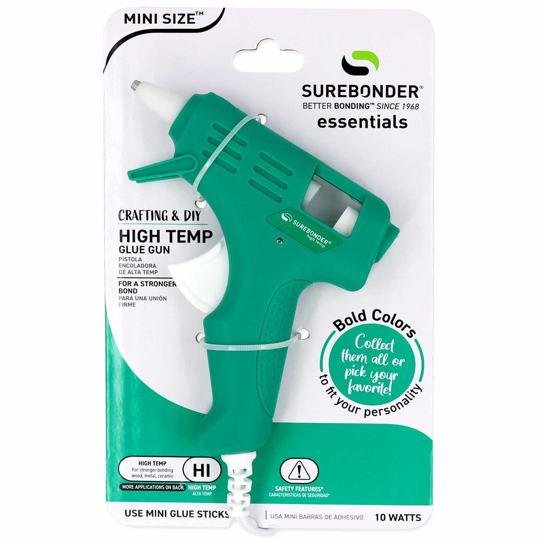Sage Green Colored Essentials Series 10 Watt Mini Size High Temperature Hot Glue Gun - Surebonder