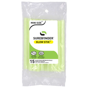 Glow in the Dark Hot Glue Sticks Mini Size 4"  - 15 Pack