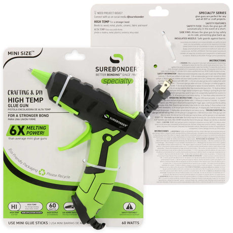 H-127F Specialty Series High-Temperature 60 Watt Mini-Size Hot Glue Gun - Surebonder