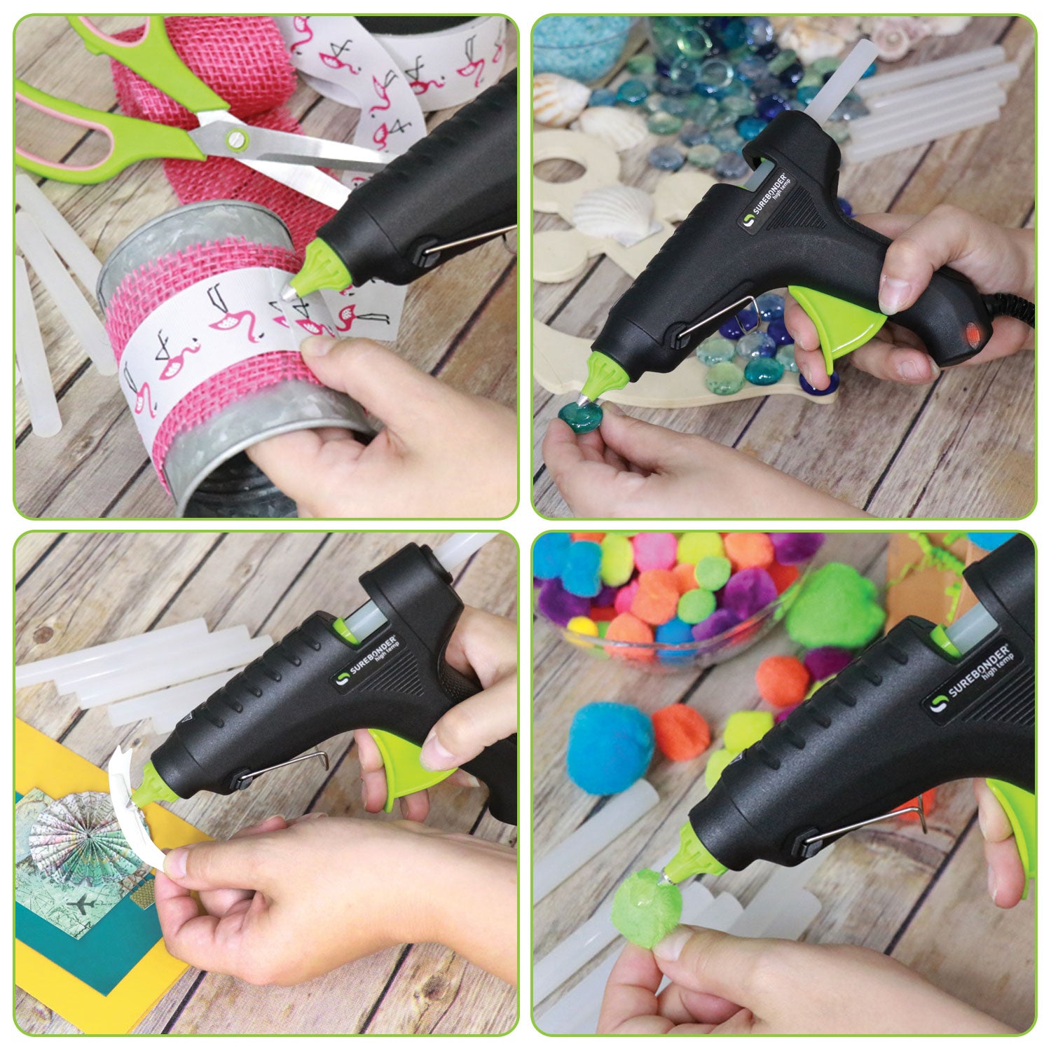  Hot Glue Gun, Surebonder Full Size 40W High Temperature Glue Gun  Kit with 20 Glue Sticks : Everything Else