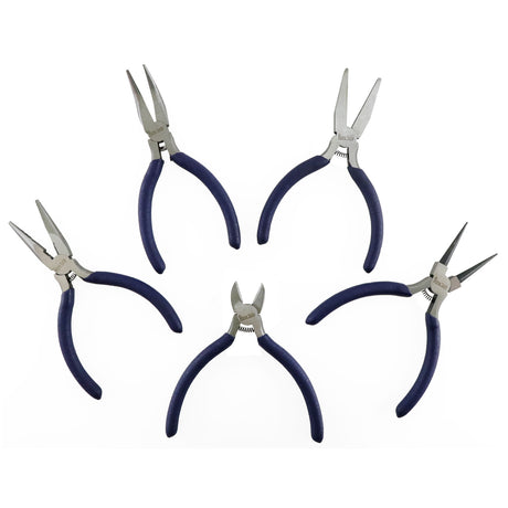 HT-515 Floral Pliers Set - flat-nose, round-tip, bent-nose, long-nose pliers and diagonal wire cutter - 5 pcs - Surebonder