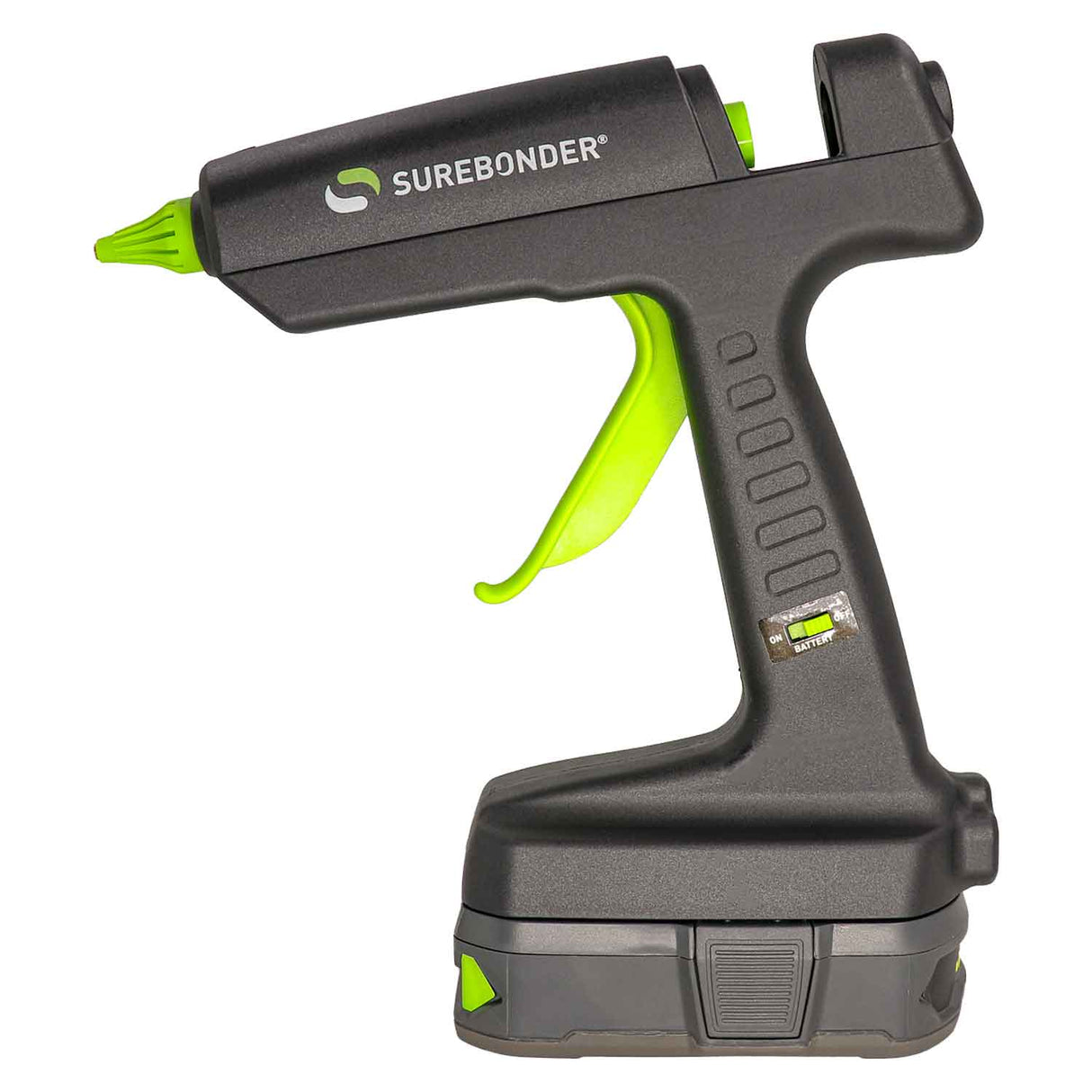 HYBRID-120KIT 120 Watt Corded/Cordless Hybrid Full Size Hot Melt Glue Gun - 18V Lithium-Ion Battery & Charger Included - Surebonder