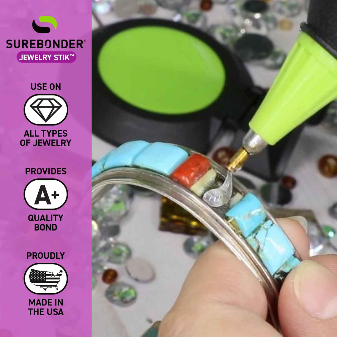 JS-12 Full Size 4" Jewelry Hot Glue Stick - 12 Pack - Surebonder