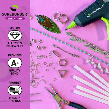 JS-18 Mini Size 4" Jewelry Hot Glue Stick - 18 Pack - Surebonder