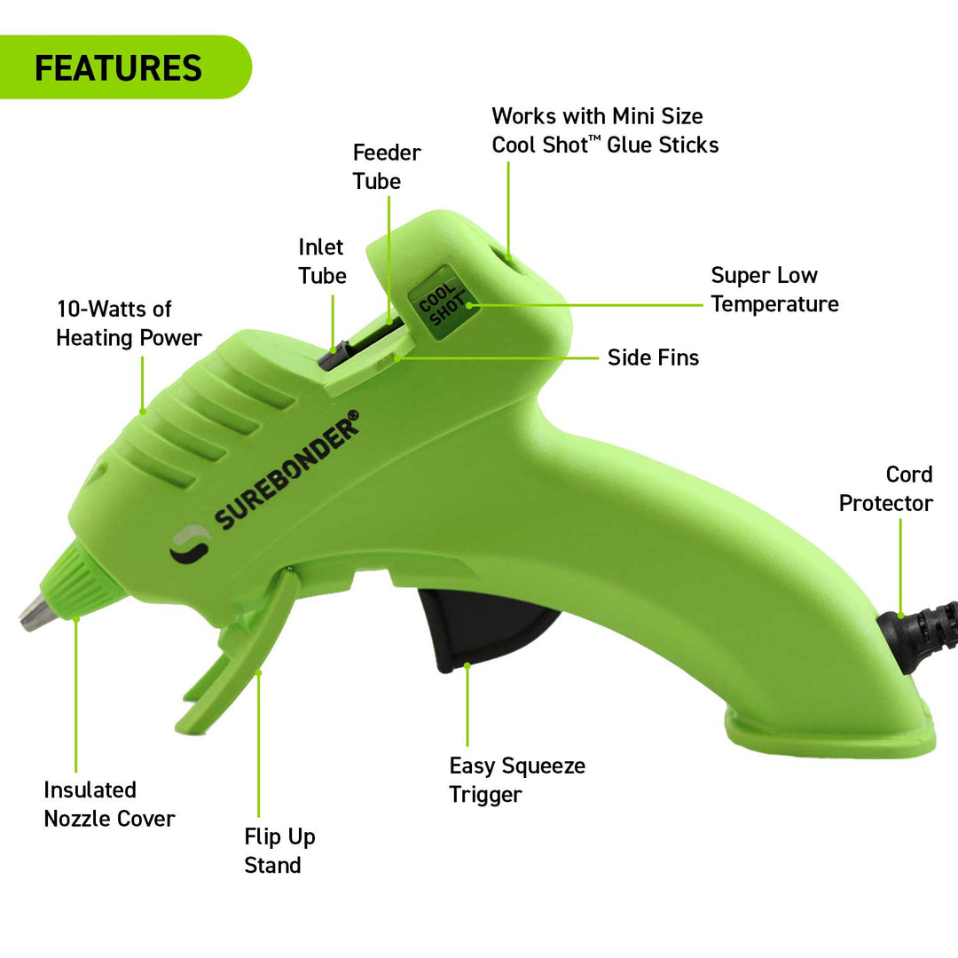 Ultra Low Temperature Cool Shot Mini Glue Gun (Plus Series KD-160F) - Surebonder