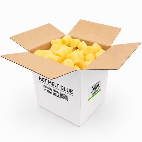 P-701 Fast Set Bulk Packaging Hot Melt Glue Sticks for Loctite Hysol - 1-3/4" x 1-3/4" | 35 lb Box