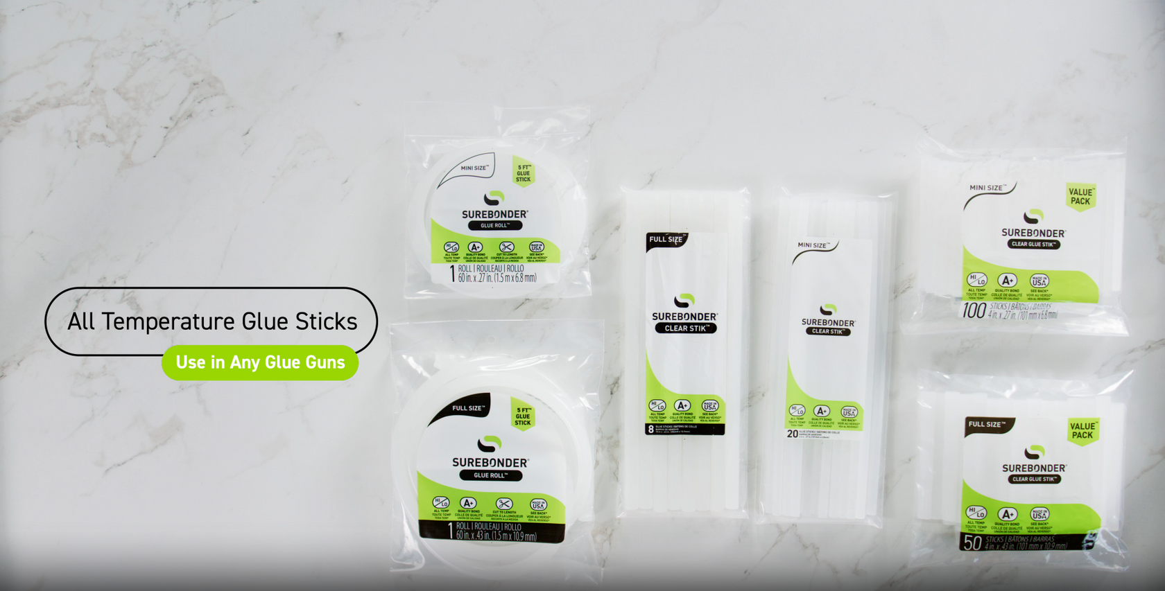 check out Surebonder's all purpose clear hot glue sticks in this product features video