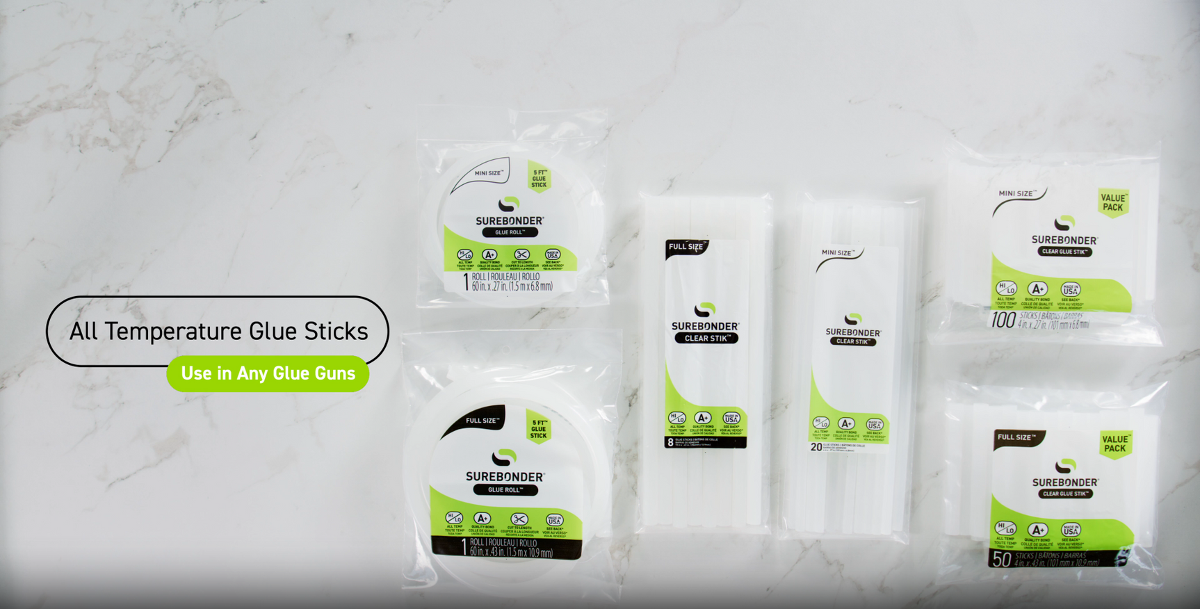 check out Surebonder's all purpose clear hot glue sticks in this product features video