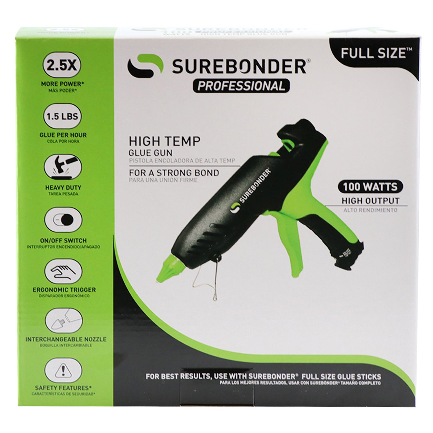 PRO2-100 100W High Temperature Full Size Heavy Duty Hot Glue Gun – Surebonder