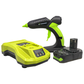 PRO2-60KIT 60 Watt Cordless Professional Heavy Duty Hot Melt Glue Gun Kit-Full Size-18V Lithium-Ion Battery & Charger Included