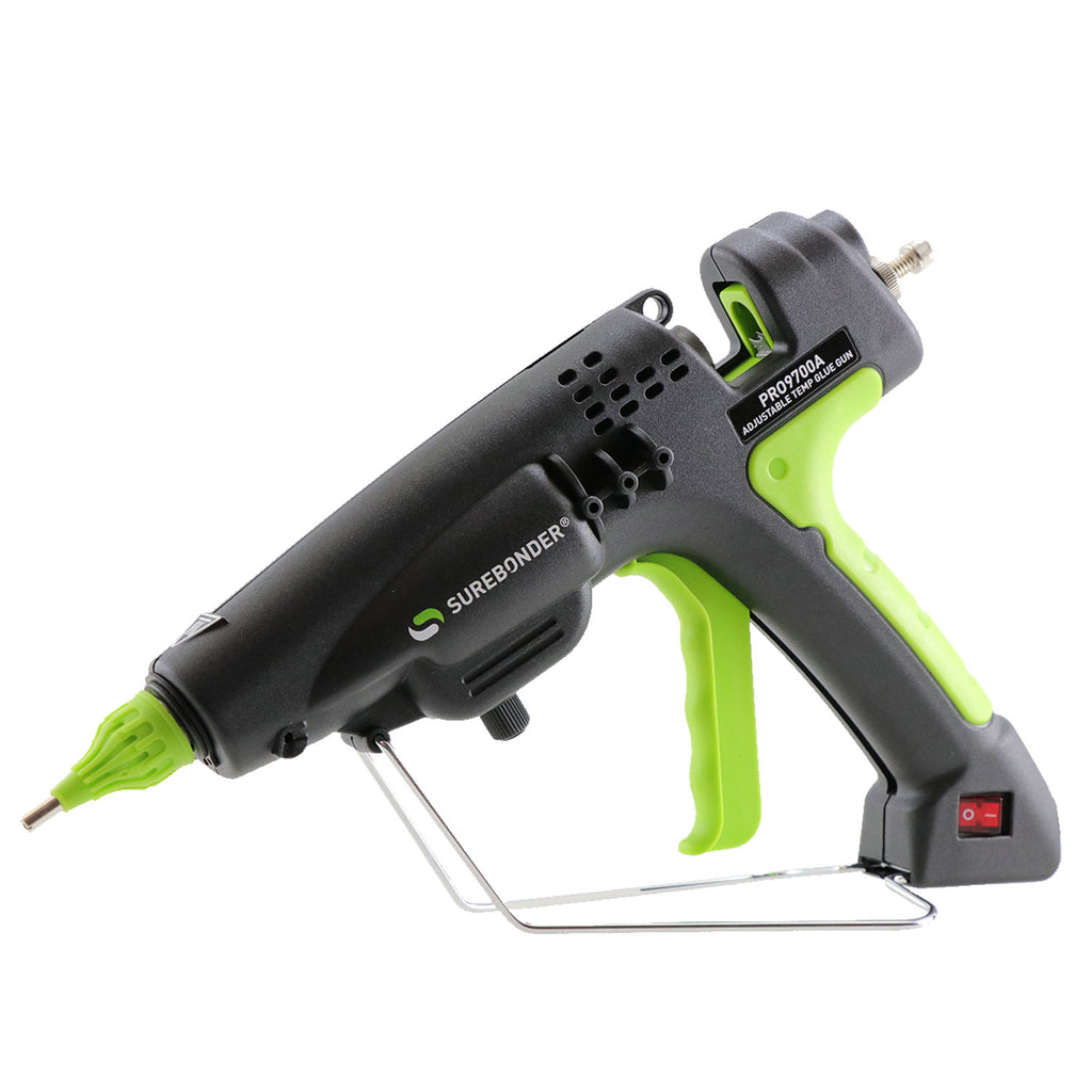 Surebonder 300 watt full size hot glue gun, heavy duty, 3 nozzle tips included in kit with metal stand and cord