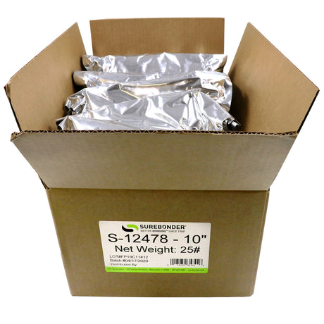 S-12478-10 Polyamide Adhesive Full-Size 10" High Performance Tan Glue Sticks | 25 lb box