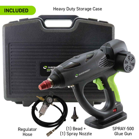 SPRAY-500 Motorized 500 Watt Hot Melt Spray Glue Gun - Surebonder
