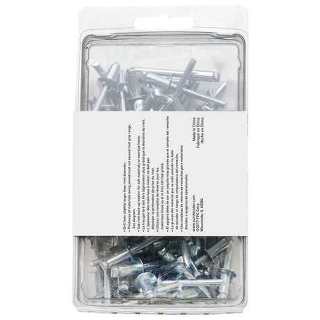 1/4" x 1/4" Steel Blind Rivets - 100 Count