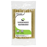 Glitter Stik 4" Mini Size Gold Glitter Hot Glue Sticks - 12 Pack