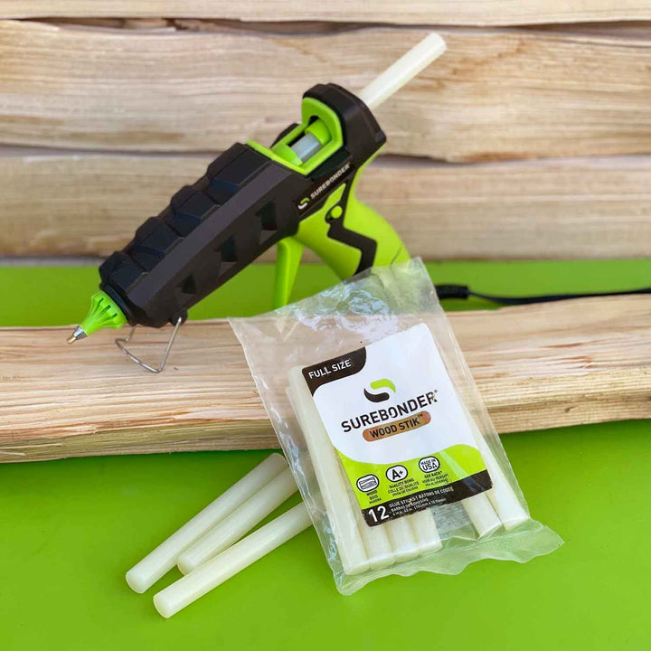 Wood Hot Glue Stick, Full Size 4" - 12 Pack - (WS-12)
