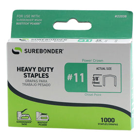 #11 Power Crown Staples - 3/8"  - 1000 ct.