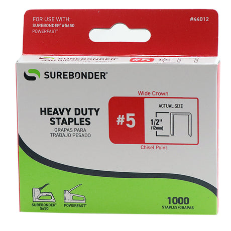 Image #5 Heavy Duty Wide Crown Staple Box 1/2 inch 1000 count