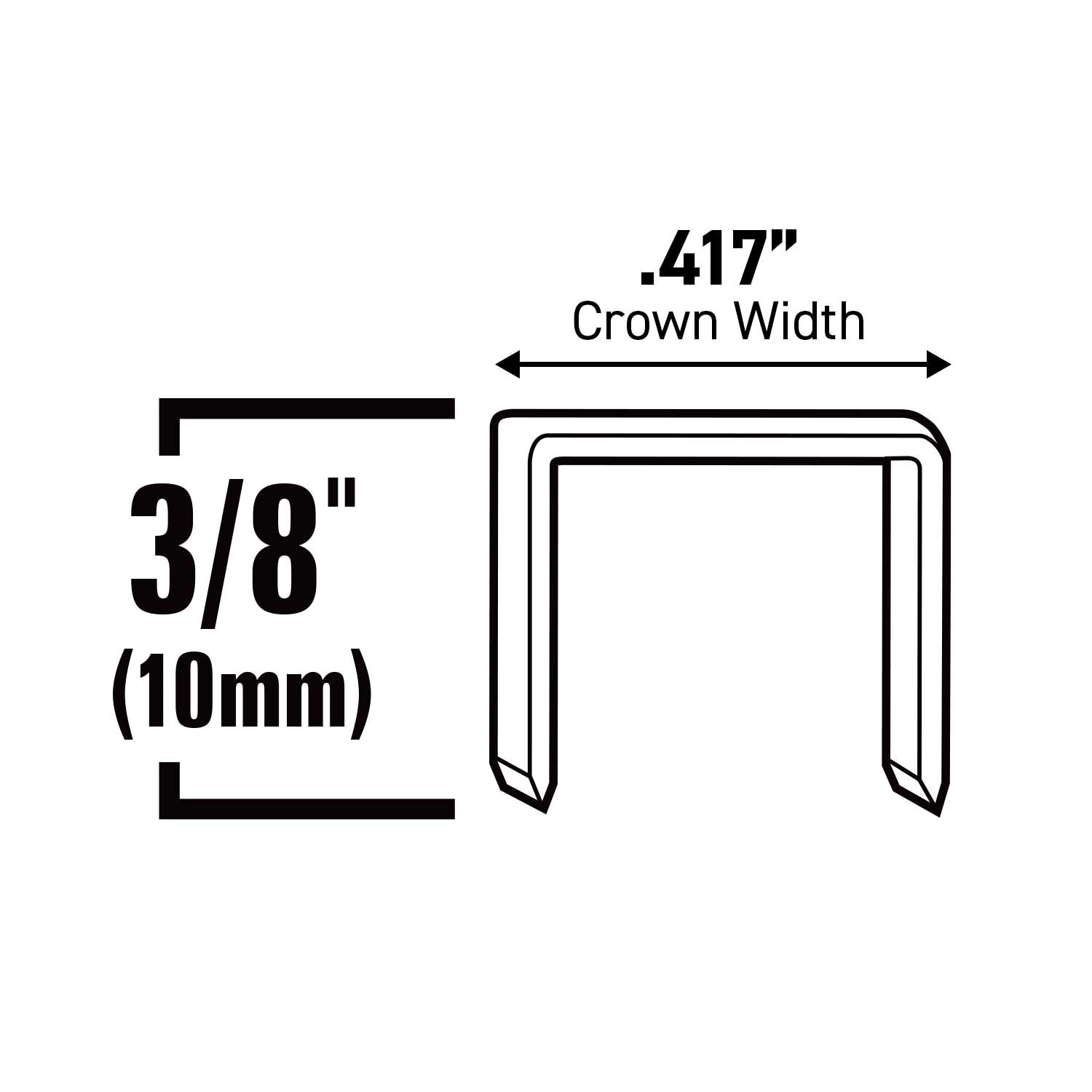 #4 Heavy Duty 3/8" Narrow Crown Staples - 1250 ct. - Surebonder