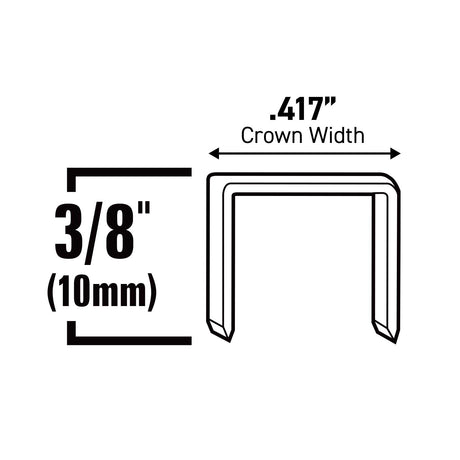#4 Heavy Duty 3/8" Narrow Crown Staples - 1250 ct. - Surebonder