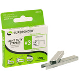 #3 Light Duty 1/4" Narrow Crown Staples - 1000 ct. - Surebonder