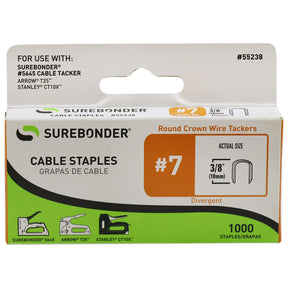 #7 Heavy Duty 3/8" Wire Tacker Staples - 1000 ct.