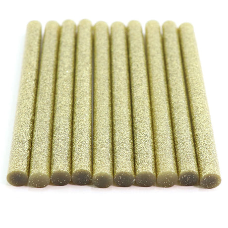 725M4GGOLD Mini Size 4" Gold Color Glitter Hot Glue Stick - 25 lb Box - Surebonder