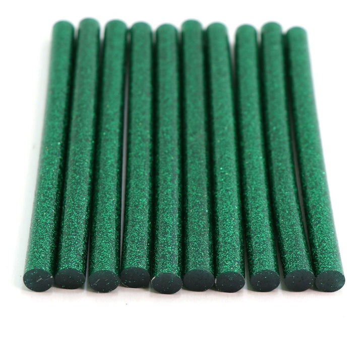 725M4GGREEN Mini Size 4" Green Color Glitter Hot Glue Stick - 25 lb Box - Surebonder