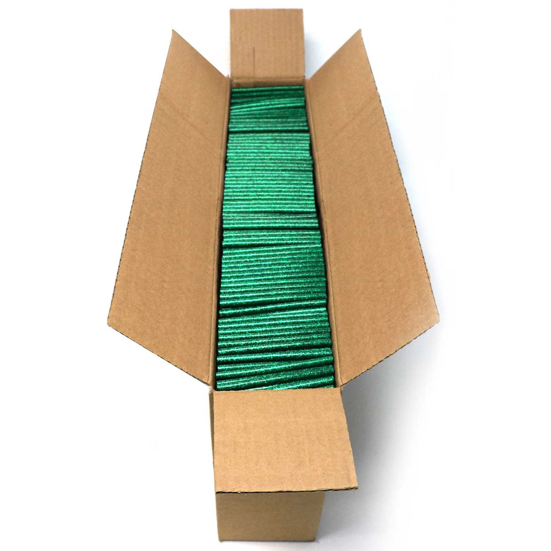 725M4GGREEN Mini Size 4" Green Color Glitter Hot Glue Stick - 25 lb Box