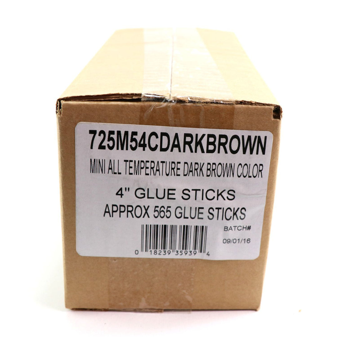 725M54CDARKBROWN Mini Size 4" Dark Brown Color Hot Glue Stick - 5 lb Box - Surebonder