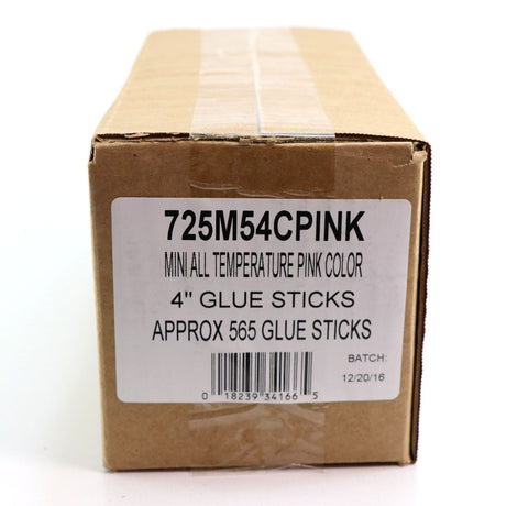 725M54CPINK Mini Size 4" Pink Color Hot Glue Stick - 5 lb Box - Surebonder