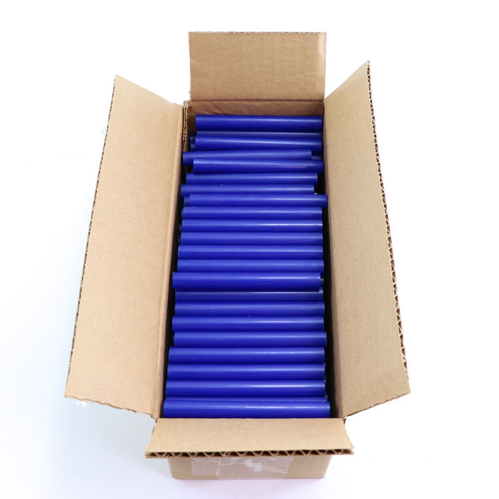 725R54CBLUE Full Size 4" Blue Color Hot Glue Stick - 5 lb Box