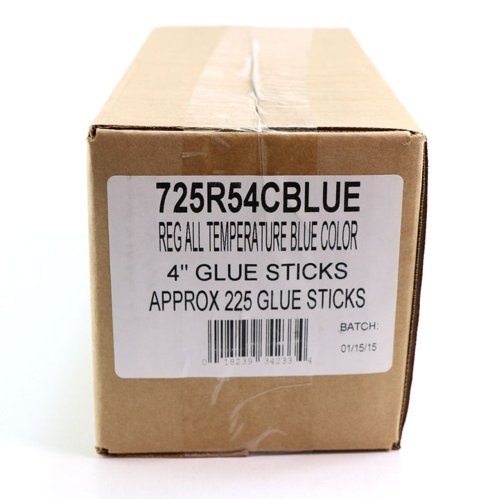 725R54CBLUE Full Size 4" Blue Color Hot Glue Stick - 5 lb Box - Surebonder